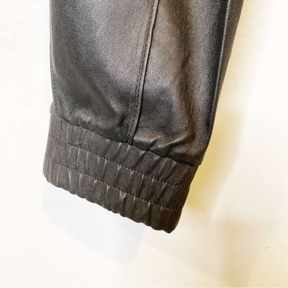 SPRWN | Slim Fit Cuffed Jogger Black Leather - Picture 8 of 12